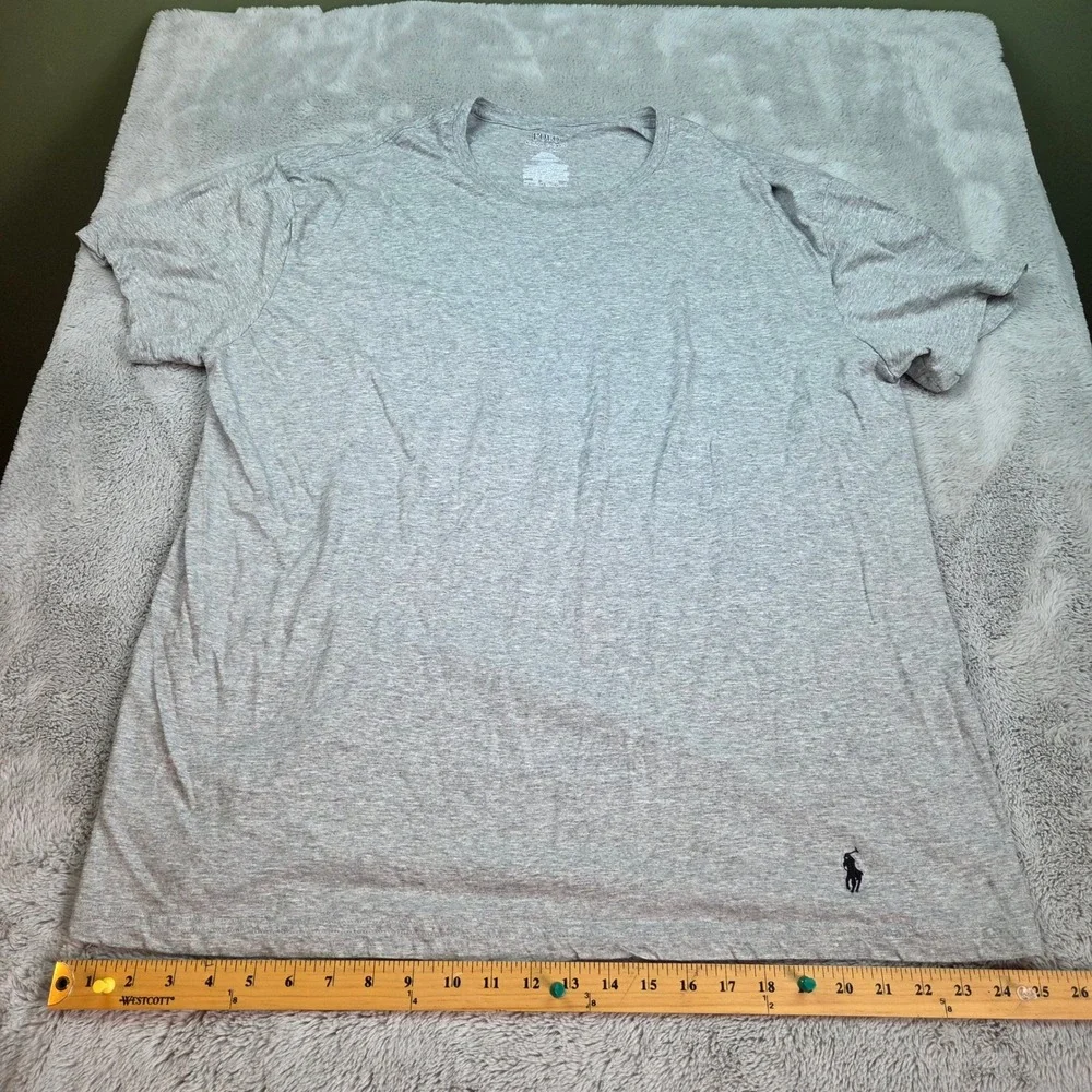 Polo Ralph Lauren T-Shirt Mens 2XL Classic Fit Embroidered Pony Heathered Grey